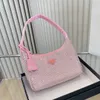 Designertas Schoudertassen Luxe handtassen Damesmode 2000 Heruitgave Cross Body Sprankelende Diamant Kristal Hobo Handgrepen Luxe Nylon Klassiek Grote capaciteit