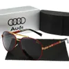 Дизайнер Audi Cool Sunglasses Luxury Four Circles New Car Brand Brand Driving Glasnes Мужские металлические жабы поляризованные солнцезащитные очки водитель