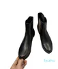 Черная патентная телячья кожа подлинная кожаная элива -дизайнер скользит на туфлях Женские блок -блок -медис каблуки округленная кеп