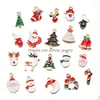 Charms 20 stycken/Set Ladies Christmas Charm Earrings Fashion Jewely Eloy Decoration Iy Craft Gifts Drop Leverans Fyndkomponenter Dh21p