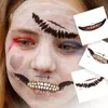 Other Tattoo Supplies 12pcs Halloween Clown Horror Mouth Tattoo Stickers Temporary Tattoos DIY Fake Tattoo Cosplay Party Decoration 230831