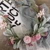 Decorative Flowers The Sign Home Wreath Creative Pendant Door Window Realistic Flower Wedding Hanging Decor