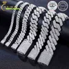 Collier Moisanite chaîne 8 mm-25 mm Pass Diamond Tester 925 STERLING Silver VVS VVS Iced Out Cuban Link Bracelet Bangle de cheville pour hommes