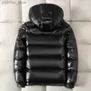 Homens para baixo parkas brilhante para baixo jaqueta masculina curto novo na moda sem lavagem bonito marca inverno casal luz e casaco grosso q230831