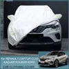 Pełna pokrywa samochodu Din Snow Dust Waterproof Cover dla Renault Captur Clio Kadjar Kadjar Koleos QM6 Kwid BW 2015-2025