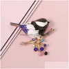 Pins Broches Design Simples Liga Oil-Drip Bird Broche Moda Personalidade Animal Cor Homens Mulheres Pin Roupas Jóias Presente Drop Delive Dhrmh