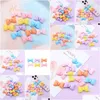 Encantos 20 Pcs Resina Bowknot Artesanato Acessórios DIY Brincos Colares Material Decorativo Mulher Artesanal Suprimentos Entrega Gota J Dhzdt