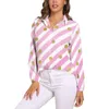 Damesblouses Stippen en strepen Art Losse blouse Retro moderne print Street Wear Oversized kantoorwerkoverhemd met lange mouwen Grafische top
