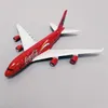 Flugzeugmodell, Legierungsmetall, Rot, Air Malaysia Airlines A380, Druckguss-Flugzeugmodell, Airbus 380 Airways, Flugzeugmodell, Flugzeug im Maßstab 16 cm, Spielzeug 230830