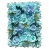 Dekorativa blommor 40x60 cm Blue Silk Flower Wall Wedding Decoration POGRAPHY konstgjorda paneler Födelsedagsfestdekor Bakgrund