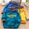 Hoodies Sweatshirts Erkeklerin Kadife Yastıklı Kapüşonlu Sweatshirt Çocuk Tek Katlı Yün Kapşak Hoodie Üst Alt Gömlek Kış Kazak 230830