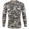 Homens camisetas Manga Longa Camisetas Homens Ao Ar Livre Tático Camuflagem Militar T-shirt Secagem Rápida Camo Camiseta Caça Caminhadas Camping Camiseta 230830