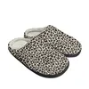 Chinelos moda leopardo impressão casa algodão personalizado homens mulheres sandálias maré impressa causal pelúcia quarto sapatos térmico chinelo