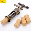 K2 Home Retro Retro Red Wine Bottle Otwieracz butelki cynku Anticzny brązowy korkociąg Cork Remover Remover z obrotową dźwignią Y200405305A