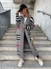 Pulls pour femmes 2023 Automne Tricot Oversize Long Manteau Noir Manches Cardigan Lâche Manteaux Femme Casual Tendance Dames Vêtements 230831