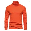 Men's Sweaters Mens Slim Solid Color Turtleneck Sweater Winter Warm Knit Classic Casual Bottoming Shirt