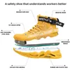 Boots MJYTHF Male Work Shoes Anti-puncture Safety Shoes Men Boots Indestructible Shoes Anti-smash Work Socks Sneakers Fashion 230831