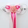 Decorative Flowers 4Pcs Door Handles Multicolor Beautiful Wedding Car Decoration Rearview Mirror Silk Flower Ribbons Festival Supplies