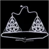 Altri set di gioielli Stonefans Y Body Jewlery Bralette Catena Top per le donne Foglia Bikini Cristallo Biancheria intima Catene Lingerie Gioielli T2005 Dhtdo