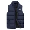 Gilets pour hommes Gilet en coton imprimé de haute qualité Automne et hiver Chaud Coupe-vent Style britannique Down Hommes