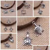 Breloques pour la fabrication de bijoux, Kit de pendentifs, accessoires de bricolage, breloques de tortue, livraison directe, composants Dhum6