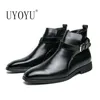 Botas de luxo outono início do inverno designer homens trabalho homem de couro marca cowboy tornozelo chelsea homens sapatos casuais tamanho grande 3848 230831