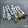 喫煙パイプ5.3インチSkl Colorf Thick Pyrex Oil Burner Glass Pipe Handcraft Nail Burning Transparent Moutiece Tigablette Smoke Access DH4JD