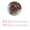 Faux ongles 24 pièces presse à pointe française sur long carré faux acrylique