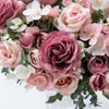 Dekorativa blommor Big Artificial Silk Rose For Christmas Scrapbook Home Floral Arrangement Decoration Wedding Party Supplies High Quality