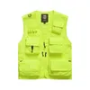 Plus Size S-7XL Men's Outdoor Vest Handing Fishing Hunting Orange Multi-Pockets Maistcoat snabbt-torra andningsbara Chaleco Tactico HKD230831