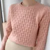 Women's Sweaters Goat Cashmere Knitting Clothing For Women Winter O-neck Loose Long Sleeve Knit Thicker Lady Pullovers