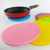 Multifunctional Round Alveolate Non-slip Heat Resistant Mat Coaster Cushion Place Mat Pot Holder Table Silicone Pad Dura 831