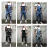 Men's Ripped Jeans Jumpsuits Streetwear Distressed Denim Overalls For Man Suspender Pants Size S-XXXL Salopette Uomo248v