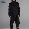 Trench da uomo YESMOLA Cappotto da uomo Mantello irregolare Streetwear Dolcevita Moda Uomo Capo Capispalla Stile Punk Giacche Uomo S5xl 230831