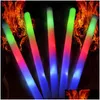 Sticks Light-Up Foam Party Concert Decor LED Mjuka batonger Rally Rave Glowing Wands Color Changing Flash Torch Festivaler Lysande Stick Drop