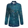 Women's Blouses Star Map City Lights A-Line Dress Blouse Cool Custom Female Street Fashion Shirt Autumn Long-Sleeve Oversize Tops