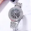 Wristwatches 2023 Time To Run The Watch Female Vibrato Net Celebrity Ladies Fashion Full Diamond Waterproof