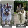 Dog Apparel 2 PCS PET HAT регулируемые подарки Halloween PO PR