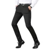 Herrenhosen Hochwertige Mode Herren Business Casual Hosen Solide Dünne Slim Fit Elastische Taille Hosen Männliche Vintage Streetwear Hosen 230831