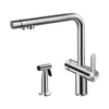 Kitchen Faucets Stainless Steel Faucet Fingerprint Proof Gray And Cold Water Outlet With Small Nozzle 3063