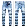 Herenjeans Heren Zomer 2022 Heren Lange rekbare elastische middentaille Gewassen skinny potloodbroek met zakken Heren denim blauw292L