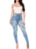 Women's Jeans 2023 Ripped Women High Waist Ladies Denim Pants Woman Black Skinny With Holes