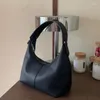 Bolsos de noche Bolso de axila de cuero suave de gran capacidad Dumpling de mujer Moda Color sólido Simple Un hombro Cruz Cuerpo Mano