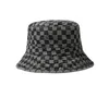 Bérets lanière couleur Pure casquettes pour femmes fille damier automne hiver bassin chapeau Cowboy seau femme chapeaux