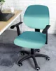 Housses de chaise, dégradé vert sarcelle, élastique, pour ordinateur, extensible, amovible, pour bureau, salon, siège fendu