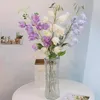 Decorative Flowers 3pcs Artificial Campanula With Leaves House Home Wedding Garden Outdoor Decoration Accessories