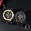 손목 시계 자동 시계 Bobo Bird Top Brand Men Mechanical Watches Luminous 정품 가죽 스트랩 방수 나무 상자 OEM