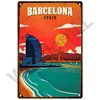 Strand Surf Blechschild Strandlandschaft Poster Plakette Sommer Metallschild Metallplatte Wanddekoration für Strandbar Haus Zuhause Dekoratives Eisengemälde Poster Größe 30X20CM w01