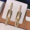 Stud Earrings Fashion Trendy Link Chain for Women Wedding Party Dubai Bridal Jewelry Boucle D'Oreille Femme Gift E-624