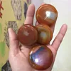 Decoratieve beeldjes 4 van de aankomsten natuurlijke rode agaat kristal palm edelsteen mineraal reiki genezende carneliaanse groothandel